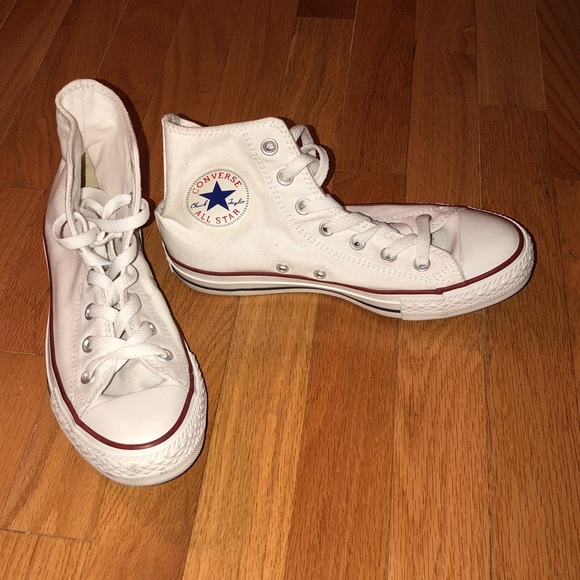 white high top converse size 7